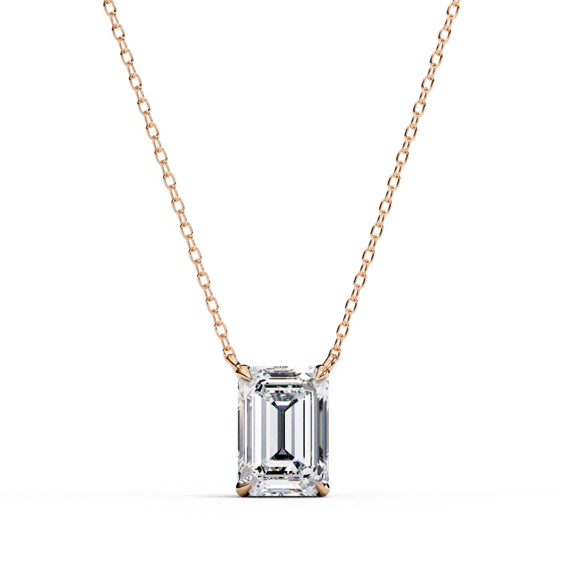 Emerald-Cut Channel Bar Pendant - Amrit Rastogi