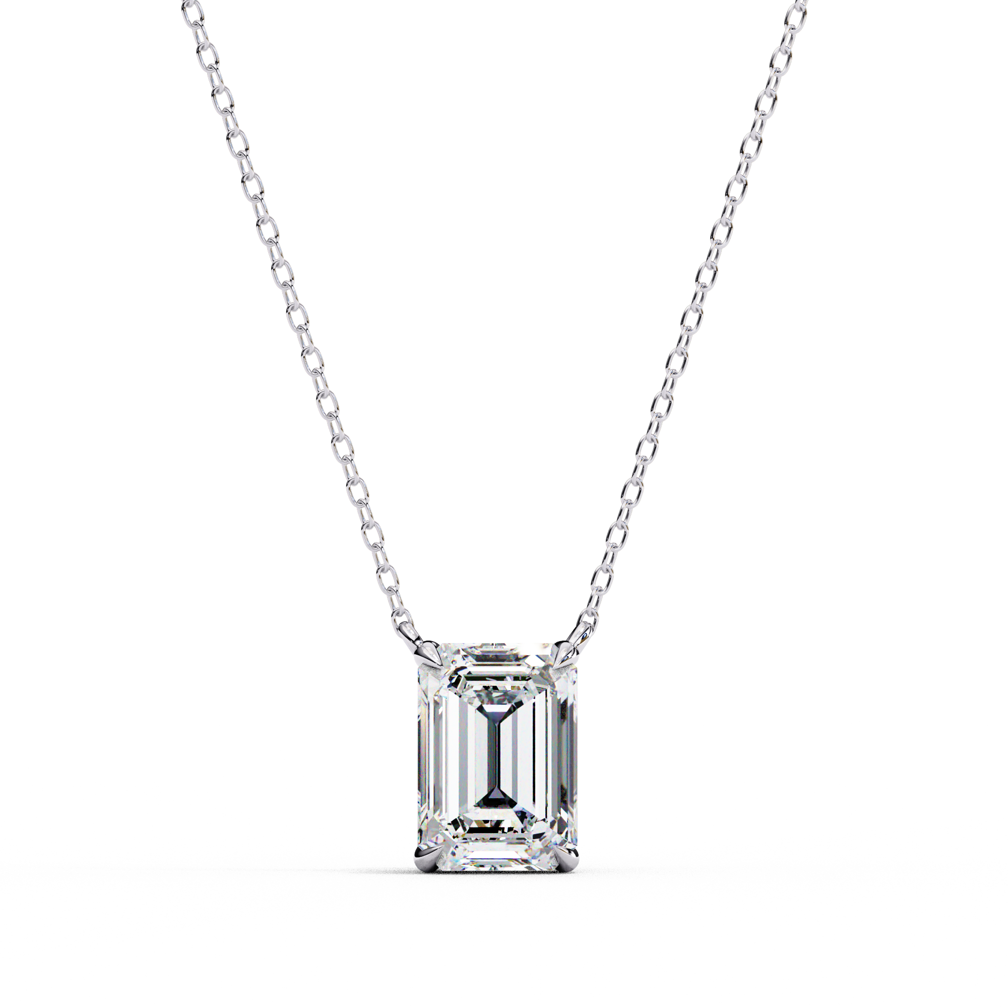 Emerald-Cut Channel Bar Pendant - Amrit Rastogi