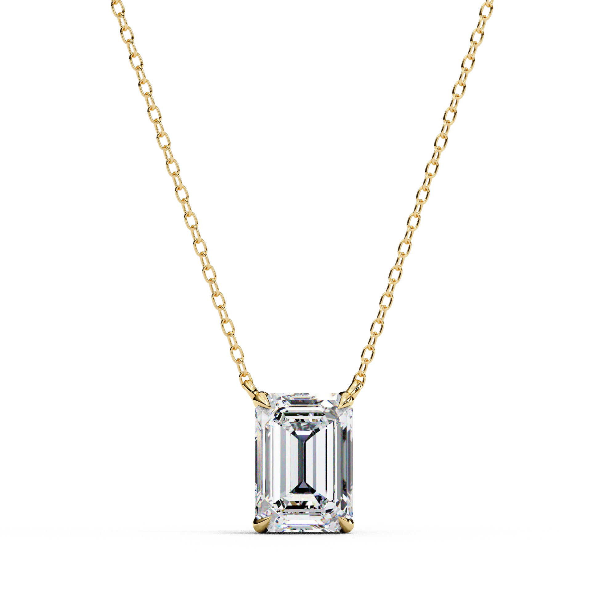Emerald-Cut Channel Bar Pendant - Amrit Rastogi
