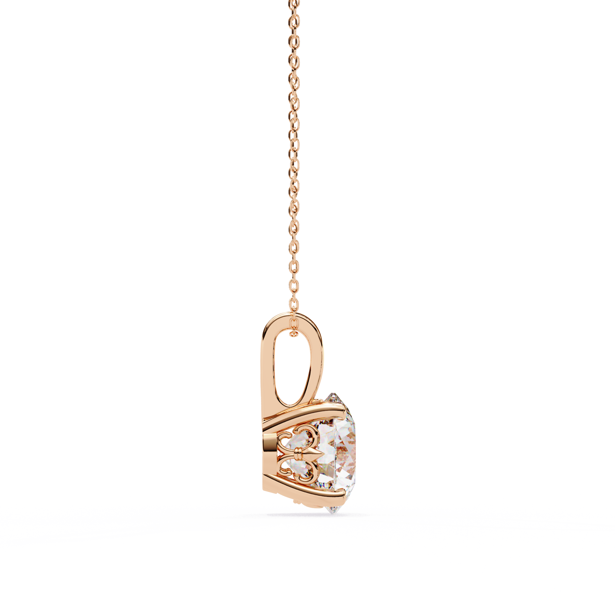 4-Prong Cushion Solitaire Pendant - Amrit Rastogi