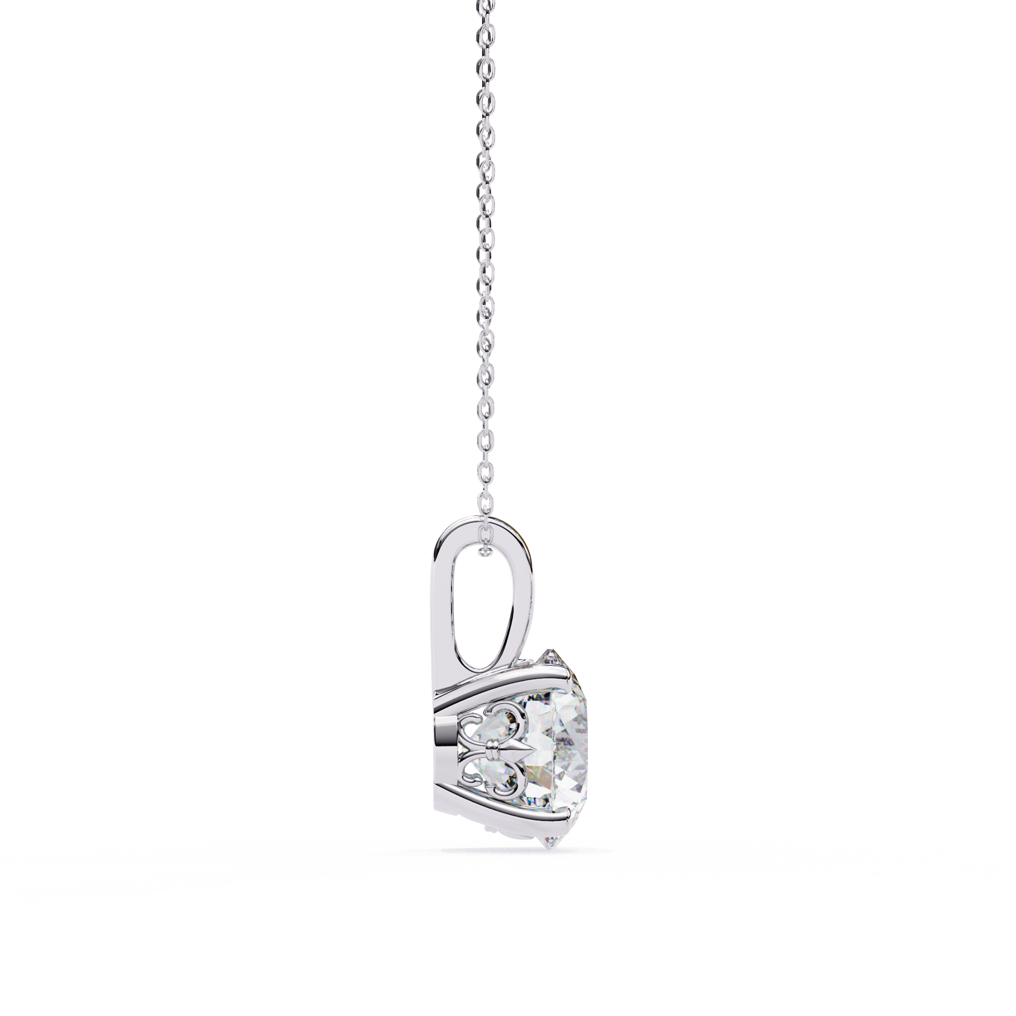 4-Prong Cushion Solitaire Pendant - Amrit Rastogi