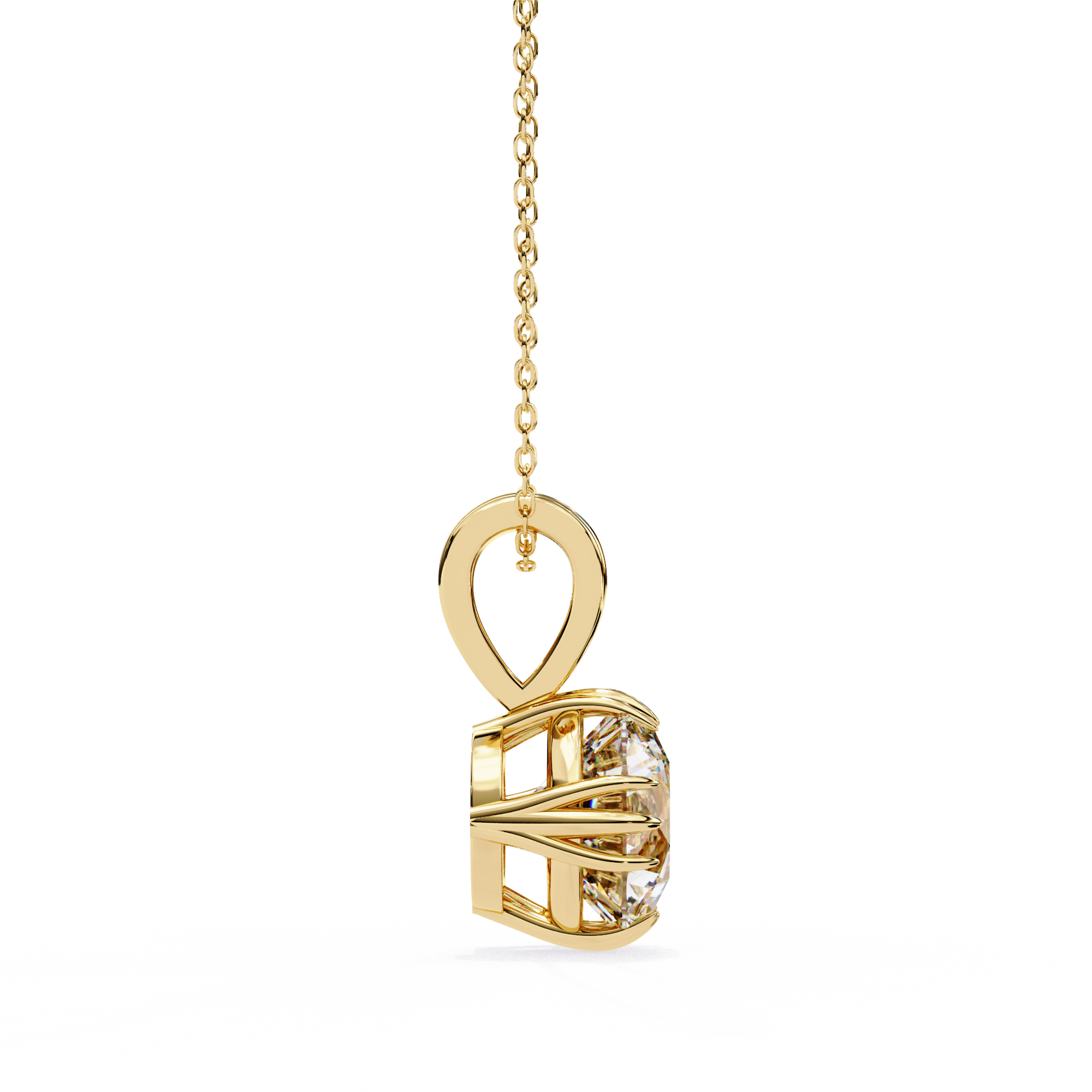 6-Prong Round Solitaire Pendant - Amrit Rastogi