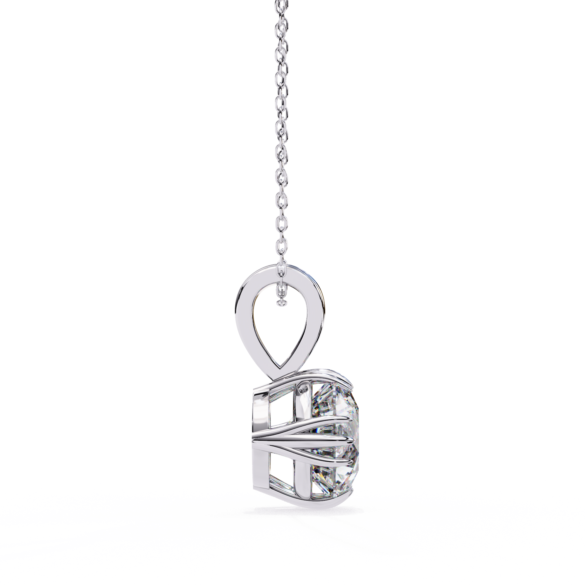 6-Prong Round Solitaire Pendant - Amrit Rastogi